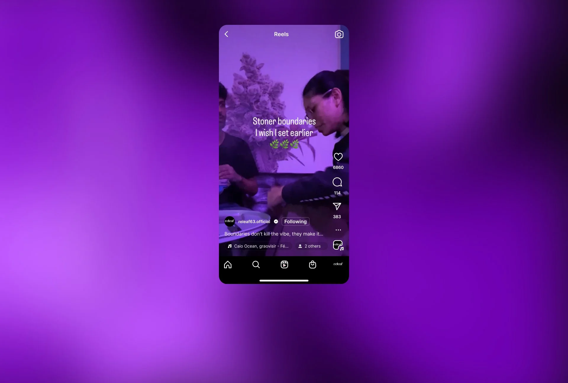 Releaf cannabis brand — 300K+ views on Instagram